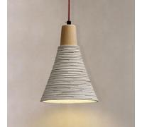 Pendant Lamp Modern Single Cement Pendant Light Cream Textured Chandelier Concrete Decorative Hanging Lamp Height Adjustable Suspension Lighting Bedroom Bedside Fixture Illuminati