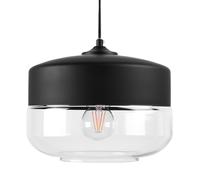 Beliani Pendant Lamp Murray Glass Black, Black