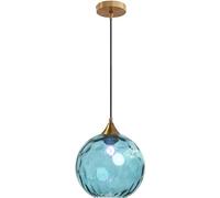 Pendant Lamp, Pink Water Glass Pendant Light Kitchen Island Spherical Amber Green Ripple Glass Hanging Lamp Large Nordic Smoke Gray Lighting Industrial Ceiling Chandelier for Bedro