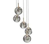 Beliani Pendant Lamp Ralfes Glass Brass, Clear