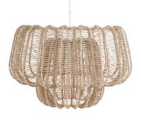 Beliani Pendant Lamp Saisi Paper Rope Beige, Brown