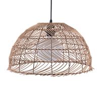 Beliani Pendant Lamp Selenge Rattan Light Brown, Brown