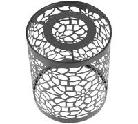 Pendant Lamp Shade Hollow Out Carving Design Black Iron with Cylindrical