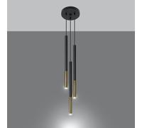 Sollux Pendant Lamp Mozaica 3P Black/Golden