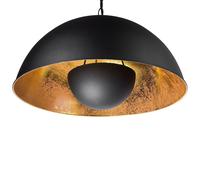 Beliani Pendant Lamp Thames Metal Black, Black