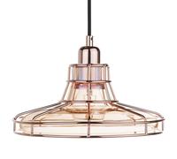 Beliani Pendant Lamp Torre Glass Copper, Multi