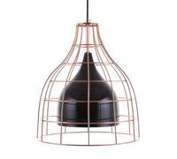 Beliani Pendant Lamp Tresa Metal Black, Black