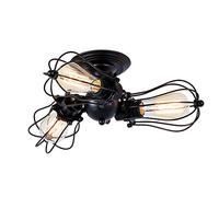 Pendant Lamp Vinta ceiling light 3 E26/E27 Industrial metal wrought iron wire ca Indoor home lighting suspension light 40W Retro Industrie Kronleuchter Flush