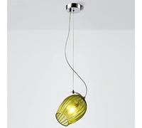 Pendant Lamp with Handblown Clear Glass Shade, Farmhouse Chandelier Lighting Adjustable Cord Hanging Ceiling Light Fixture for Kitchen Island Sink