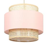 Pendant Lamp YUMURI Rattan Peach Pink