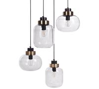 Beliani Pendant Lamp Zayande Glass Light Grey, Grey