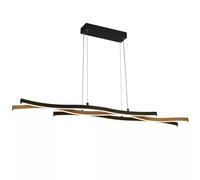 Pendant LED Light Black Wood Effect 38W 4808lm Dimmable Adjustable Ceiling Light