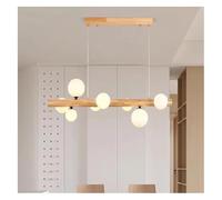 pendant light bedroom Wooden for Dining Room with Round Glass Shade Nordic Style Hanging Lamp Fixture Modern Kitchen Luminaire Chandelier