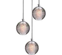 Pendant Light Ceiling Light G4-LED Crystal Ball Pendant Light Chandelier,Living Room Attic Light Staircase Foyer Restaurant Bar Bedroom Chrome Hanging Lamp A+,Disc 3