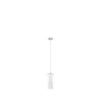 Pendant Light Chrome Plated Clear White Glass Opal Shade Matt Bulb E27 1x60W