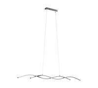 Pendant Light Colour Chrome Shade White Plastic Bulb LED 2x14W Included