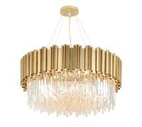 Pendant Light,Crystal Chandelier, Crystal Ceiling Light Modern Crystal Chandelier Luxury Gold Plated LED Pendant Ceiling Light for Villa, Hotel, Living Room, Dining Room(Size:40cm,Color:Gold)