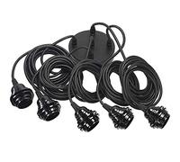 Pendant Light Fitting Spider Hanging Chandelier Adjustable (Each with 300cm Wire) Industrial Vintage Style Edison E27 Lamp Socket Ceiling Fixtures,Black 5 Light