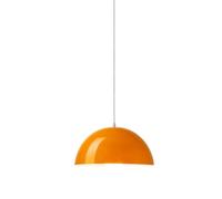Pendant Light Generic Minimalism Glossy Metal Dome Pendant Lighting Colorful Industrial Semicircle Ceiling Light Fixture Retro Hanging Lamp Chandelier(Orange,11.8in)