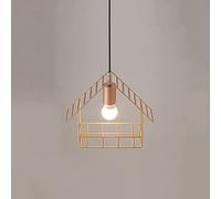 Pendant Light, Geometric Basket Cage Hanging Ceiling Lamp, Golden Retro Industrial Lighting Fixture Decoration Living Room Bedroom Study Rooms, Hallways, Restaurants,Hanging Light(E)