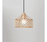 Pendant Light, Geometric Basket Cage Hanging Ceiling Lamp, Golden Retro Industrial Lighting Fixture Decoration Living Room Bedroom Study Rooms, Hallways, Restaurants,Hanging Light(F)