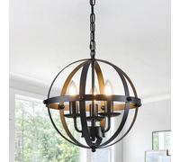 Pendant Light Globe Lighting Chandelier Hanging Black 32Cm