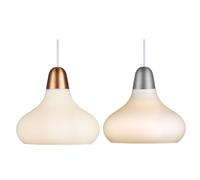 Pendant Light Hanging Interior Opal Glass Copper Steel E27 Lamp Ceiling [EEK: A]