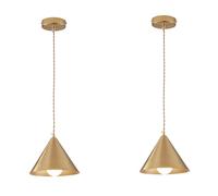 Pendant Light Industrial Hanging Lamp,Brass Bell Shape Ceiling Light,Rope E27 Base Chandelier,Metal Fittings Lantern Lighting,Living Room,Bed Room,Kitchen Island Made in China