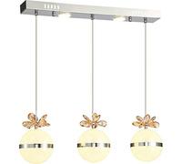 Pendant light LED dining room dimmable chandelier crystal lamp wall dimming light living room dining room studio light ceiling lighting pendant lamp stainless steel glass Comfortable
