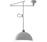 Pendant Light, Long Swing Arm Dome Metal Hanging Lamp, Mid Century Modern Chandelier for Dining Table Kitchen Island Bedroom, 6000K