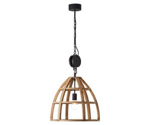 Pendant Light Matrix Nature Antique Wood Black Corundum Ø47cm max. 60W E27 Lamp