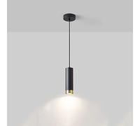 Pendant Light Metal Hanging Ceiling Lamp Single Kitchen Island Lighting Fixture, Cylinder Suspended Lamps Dining Table Bedroom Bedside Bar GU10 Mini Chandeliers Made in China