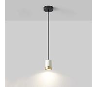 Pendant Light Metal Hanging Ceiling Lamp Single Kitchen Island Lighting Fixture, Cylinder Suspended Lamps Dining Table Bedroom Bedside Bar GU10 Mini Chandeliers Made in China