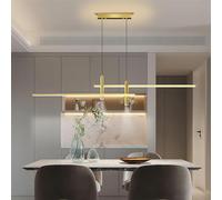 Pendant light modern LED black with remote control Chandelier 45W dimmable dining room light with spotlight function metal Hanging Lamp linear Ceiling lighting for kitchen table office bar (C