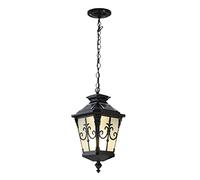 Pendant Light Outdoor Porch Lights Lantern Glass Ceiling Lighting Exterior Vintage Farmhouse Chaner Outside Retro Foyer Entryway