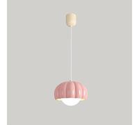 Pendant Light Pumpkin Shape Design Hanging Ceiling Lamp, Acrylic Island Suspended Lighting Fixture LED 6000K Cold White Small Chandeliers Compatible,Hallway Living Room Light Fixture