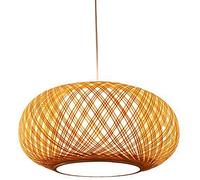 Pendant Light Southeast Asian Chandelier Handwoven Rattan Wicker Lantern Hanging Ceiling Lamp Drum Shade Creative Wicker DIY Bar Hallway Restaurant Pendant Lamp,Dia40cm It's so