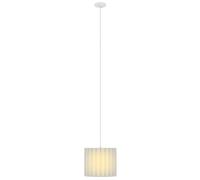 Homcom Linen Pendant Light, E27 Lampshade For Living Room, Bedroom In White White