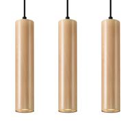 Ceiling lamp LINO 3 Wood Natural Wood GU10 LED SOLLUX LIGHTING Living room Innen