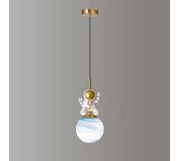 pendant lighting Astronaut Light Fixture 3D Moon Milk White Shade Earth Small Ceiling Hanging Lamp Mid Century Modern Chandelier for Bedroom Nursery Dining Room