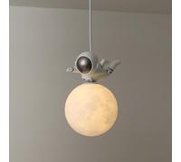 pendant lighting Astronaut Moon Light Room White Milk Shade Mid Century Modern Fixtures Nursery Chandelier for Girls Bedroom Boys Bedside Farmhouse