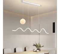 Pendant Lights , 3000-6500K Chandelier Modern Wave Home LED Hanging Lamp Iron and Aluminium LED Pendant Light Fixtures Dimmable Suspension Lighting Suitable Compatible with Kitchen Dining Room Bedroom