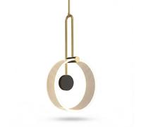 Pendant Lights 8.27In Modern Art Gold Ring Mid Century Acrylic Led Chandelier Bedside Drop Round Halo Design Hanging For Kitchen Island Dining Room Bedroom B