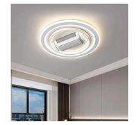 Pendant Lights, Ceiling Fan LED Light Invisible Smart Chandelier with Remote Control Ceiling Fan Light Home Decoration Living Room Bedroom Hotel(47cm Round White)