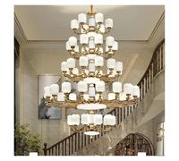 Pendant Lights, Chinese Style Large Chandelier Duplex Building Living Room Lamp Sales Department Staircase Lamp Hotel Hall Villa Chandeliers(56 Lights)