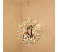 Pendant Lights, Chrome Spherical Suspended Chandelier Metal Gypsophila Pendant Lamp LED Semi-Embedded Ceiling Hanging Light Height Adjustable Set Luminaire Cloakroom Shop Bar Clubhouse Chandelier Lam