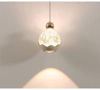 Pendant Lights Indoor Nordic Matte Glass Globe Chandelier Height Ceiling Light with Accent Downlight Ideal for Bedside Kitchen Island Dining Hallway/Entryway(White)