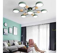Pendant Lights Lamp Dimmable LED Flush Mount Splicing Fixture Chandeliers Lamps for Living Dining Room Bedroom Ceiling Chandelier,Hanging Light(Green,7 Light 84W)