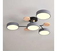 Pendant Lights Lamp Dimmable LED Flush Mount Splicing Fixture Chandeliers Lamps for Living Dining Room Bedroom Ceiling Chandelier,Hanging Light(Grey,4 Light 48W)