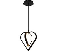 Pendant Lights, LED Chandelier Lamp 18W Heart-Shaped Aluminum Chandelier Adjustable Hanging LED Ceiling Hanging lamp Single Head Bedroom Pendant Light Compatible with Living Room bar Co